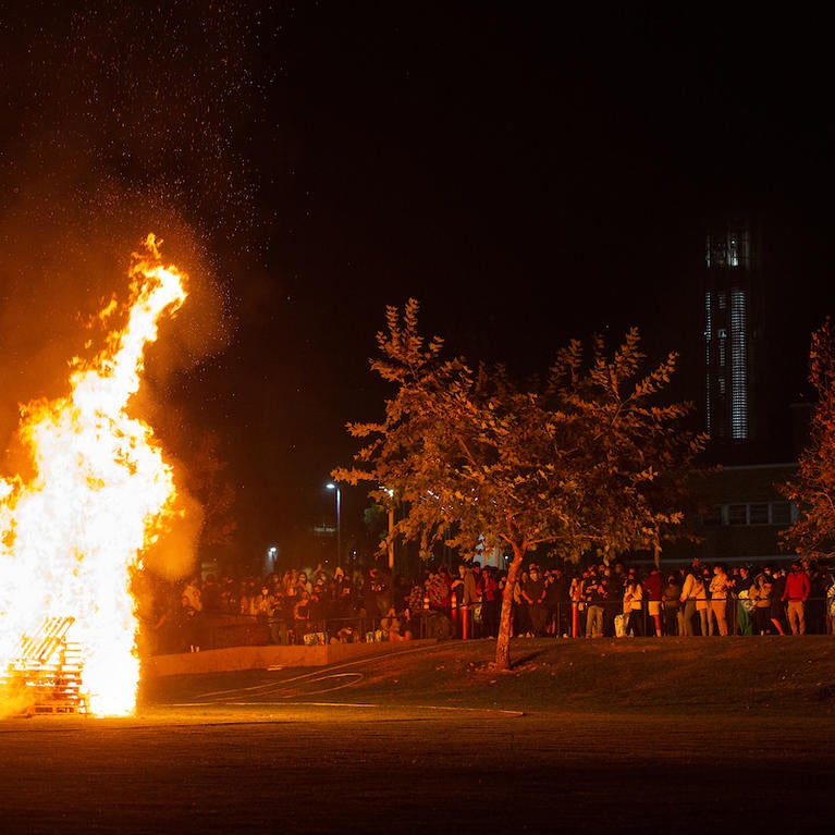 Homecoming bonfire